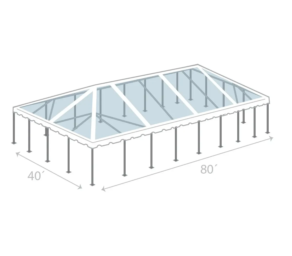 40x80 Clear Tent