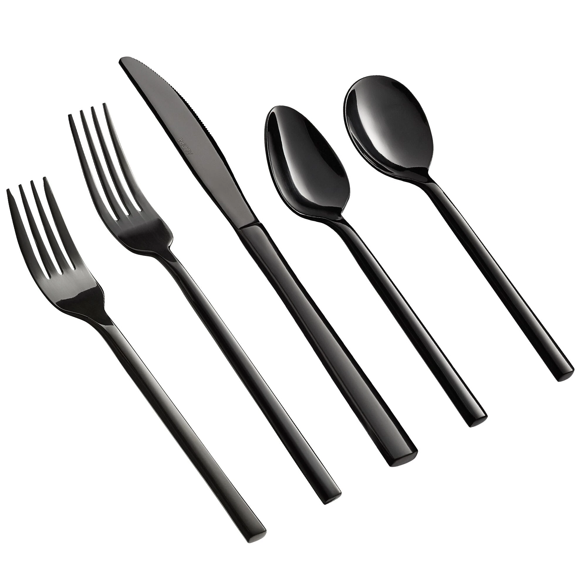 Black Flatware Set