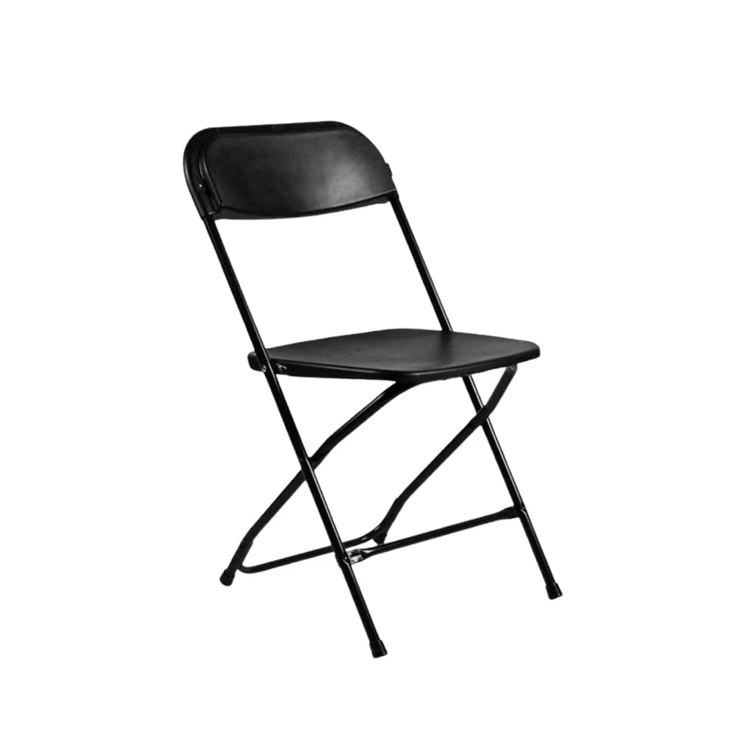 Black Plastic Folding Chair