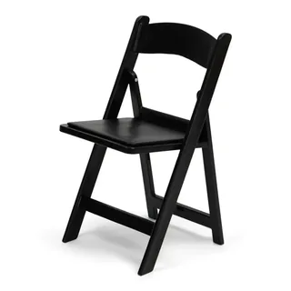 Black Resin Folding Chair