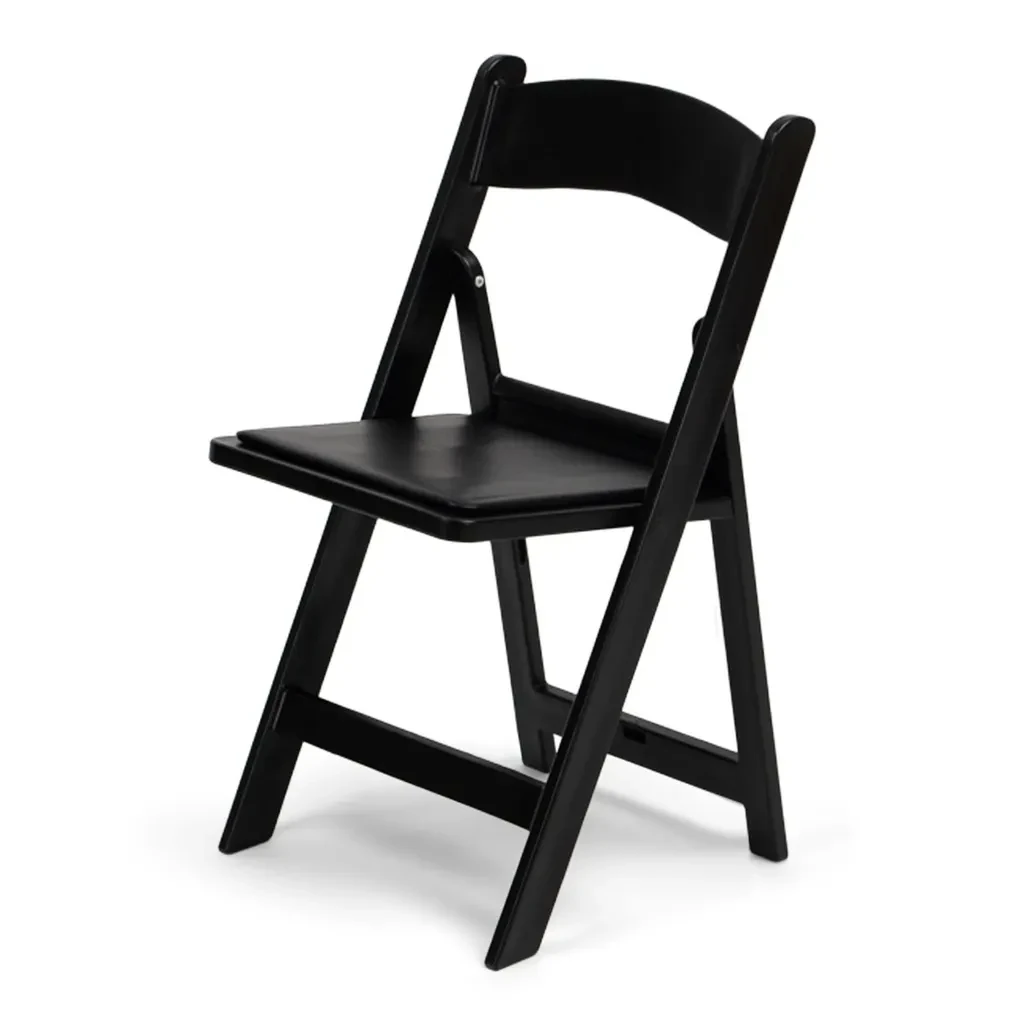 Black Resin Folding Chair