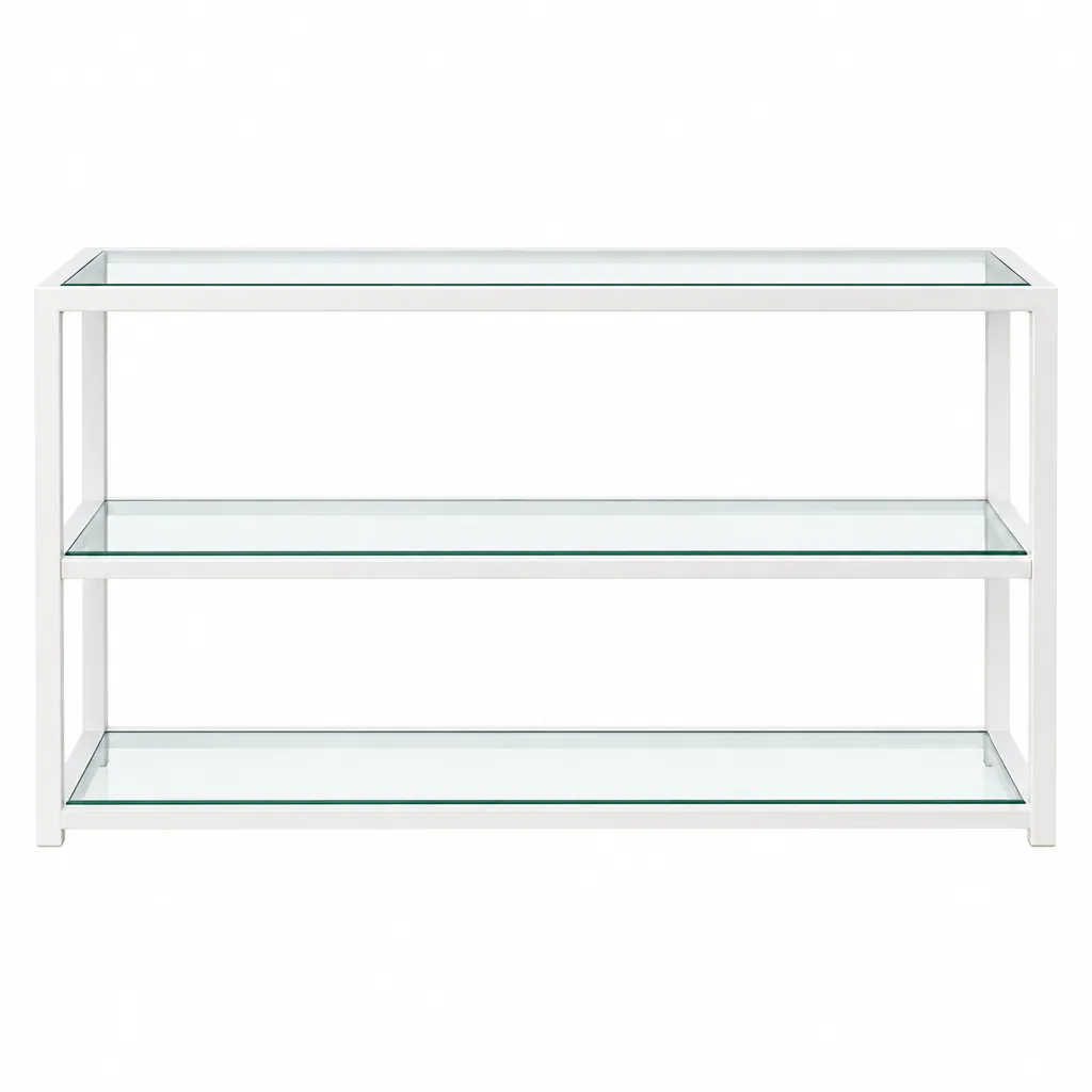 Glass Shelf - White Short