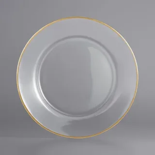 Gold Rim Charger Plate