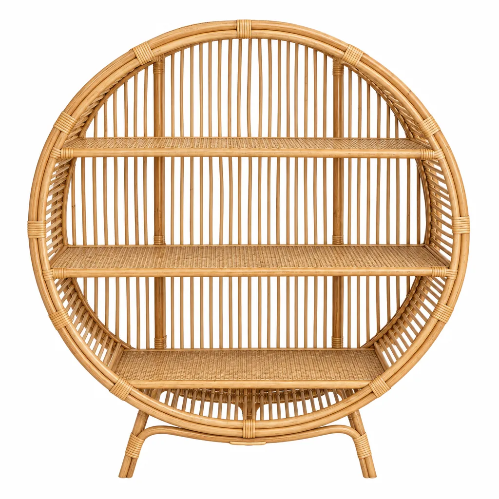Honolulu Round Rattan Shelf