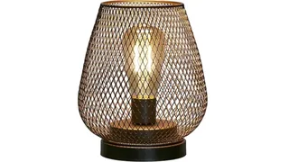 Metal Cage Cordless Lamp 6.7in