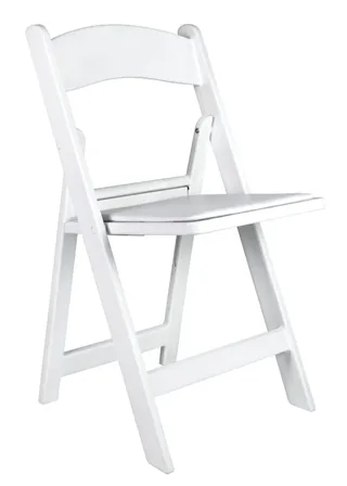 White Resin Folding Chair