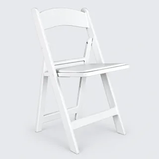 White Resin Folding Chair