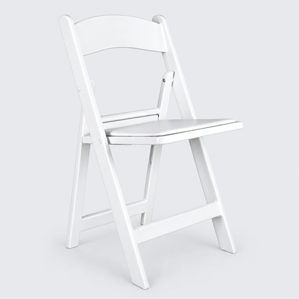 White Resin Folding Chair