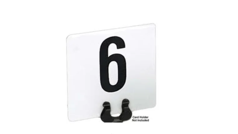 Table Number Cards