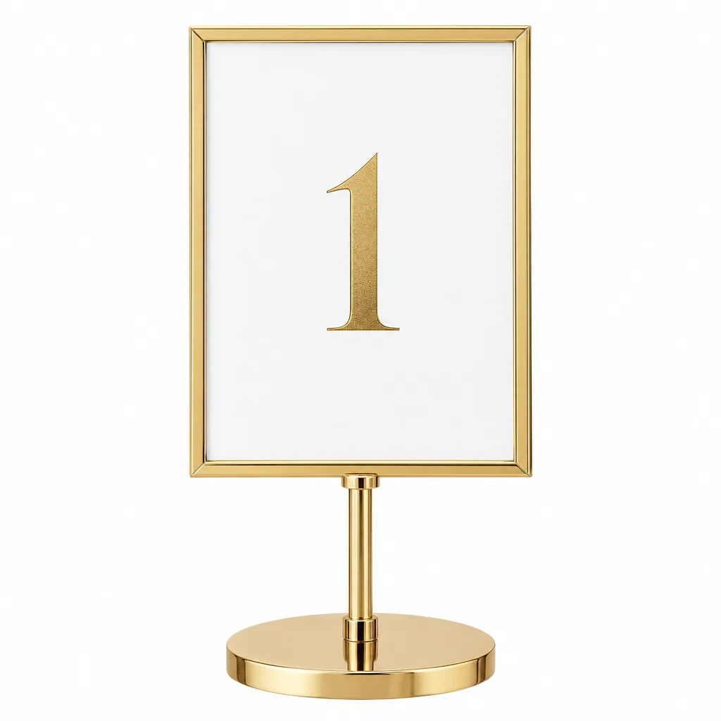 Table Number Cards