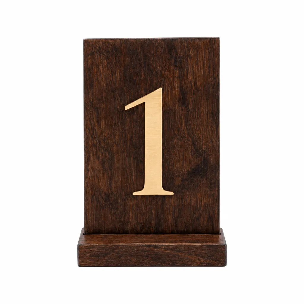 Table Numbers - Dark Wood