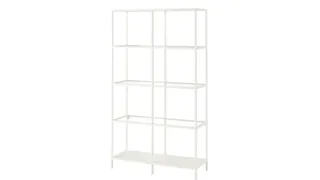 Tall Glass Shelf - White