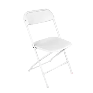 White Plastic Folding Chair