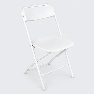 White Plastic Folding Chair