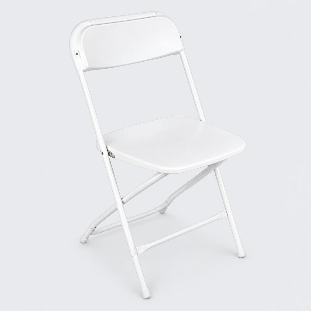 White Plastic Folding Chair